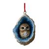 Geode Animal Christmas Ornament 2D Acrylic Crystal Cave Little Forest Animals Hanging Ornament for Xmas Tree Holiday Home Party Decor