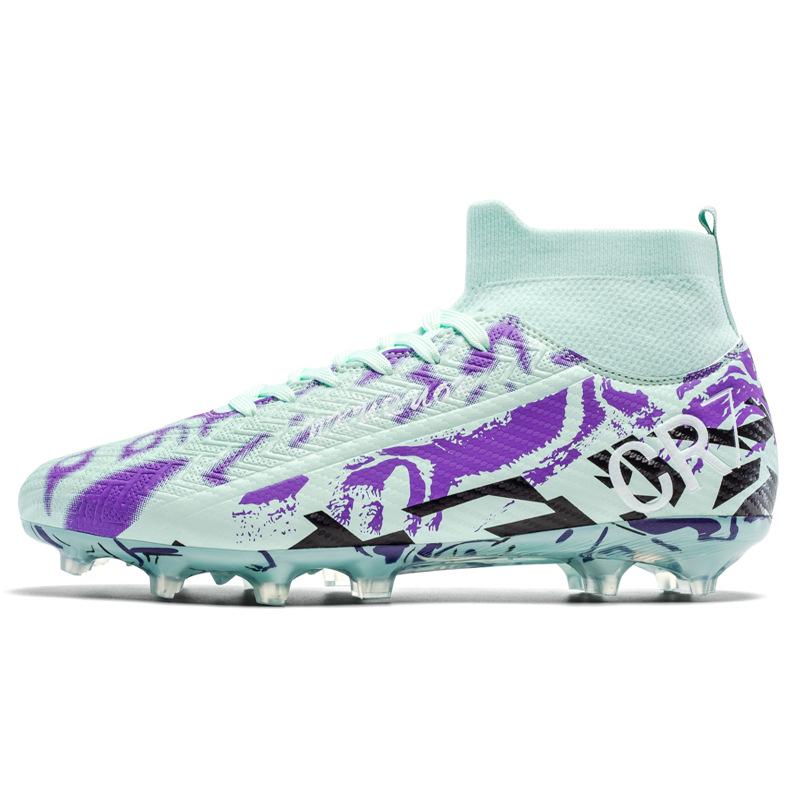 Унисекс высокие футбольные бутсы для искусственного покрытия с длинными шипами, подходят для школьников и взрослых, идеально подходят для тренировок и матчей.