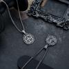 Круглый кулон-компас в скандинавском стиле, ожерелье для мужчин