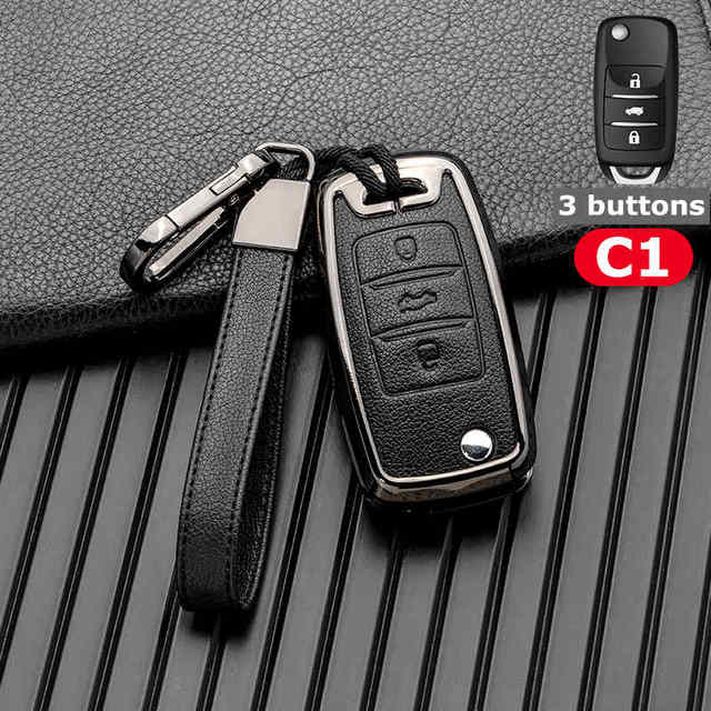 Zinc Alloy Leather Car Key Cover Shell For Changan CS35PLUS CS55PLUS CS75PLUS 2019 keyProtective Case Accessories Keychain
