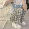 Pants With Work Womens Casual Pockets Elastic Waist Plaid Pants