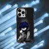 Love Black Cute Emo Phone Case For iPhone 16,15,14,13,12,11,8,7,Pro,Max,Plus,Mini,XS,SE Black Matte Hard