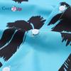 Мужская рубашка с коротким рукавом Lake Blue Big Black Coconut Tree Print, мужская рубашка, лето 2025, новинка