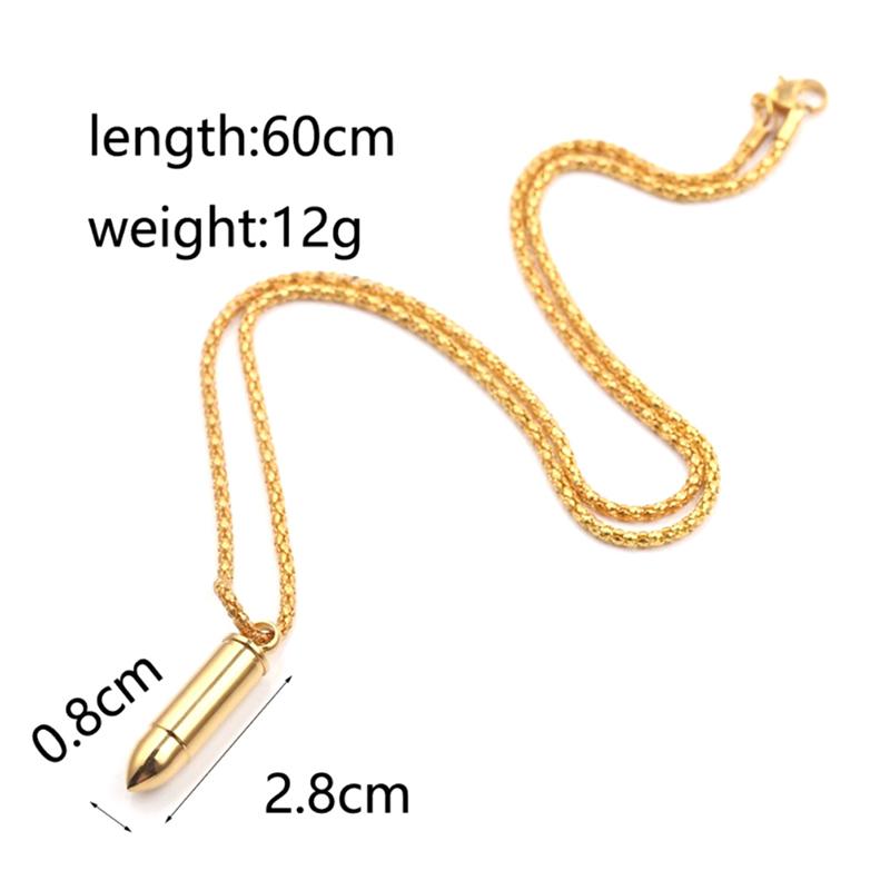 1шт пули кулон из нержавеющей стали для повседневного ношения классическое ожерелье для вечеринок