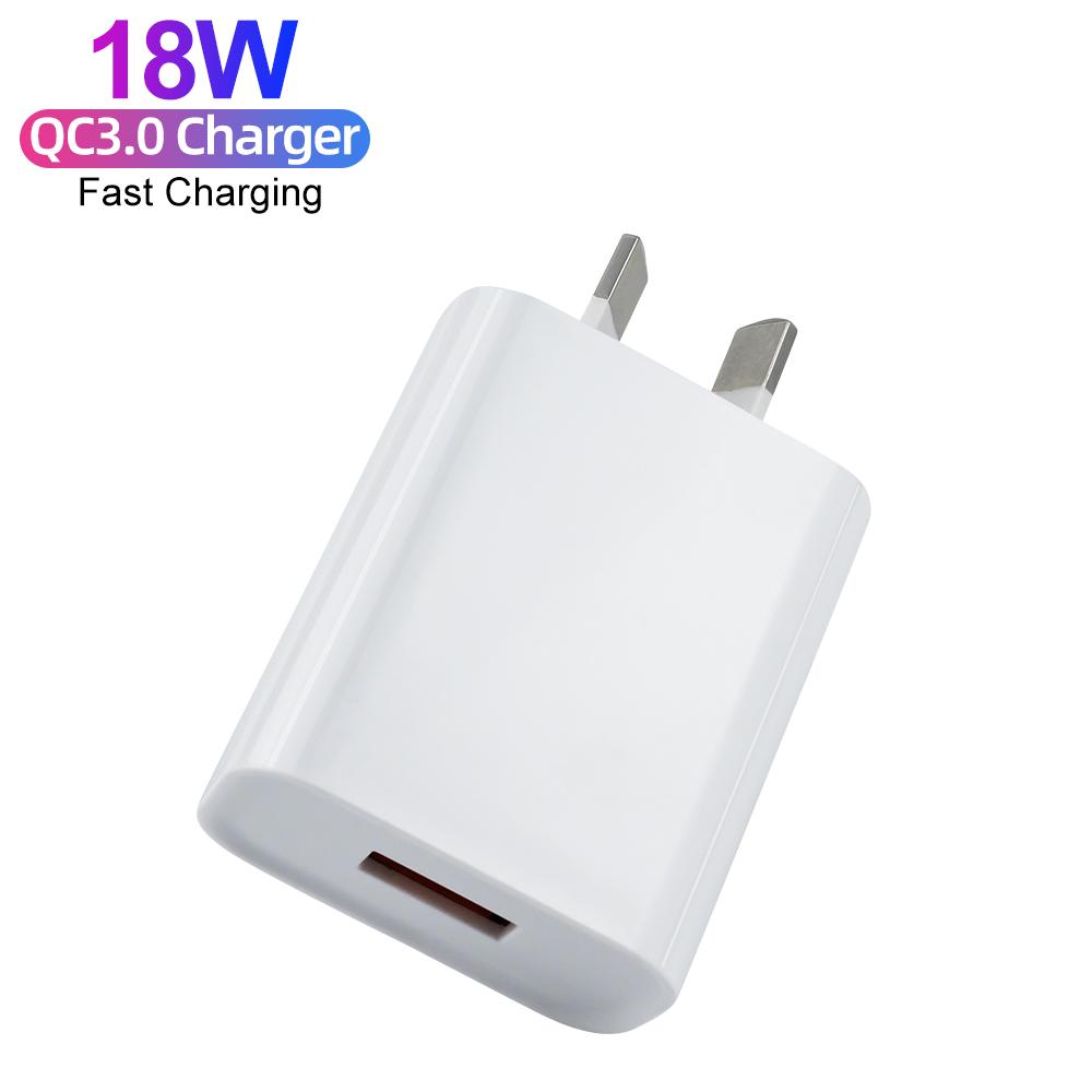 AU Plug Phone Charger QC 3.0 USB Travel Wall Quick Fast Charger Wall Charger
