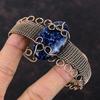 Sodalite Cuff Bracelet Copper Wire Wrapped Adjustable Bangle Gemstone Cuff Bracelet Handmade Bangle Copper Designer Jewelry Anniversary Gift