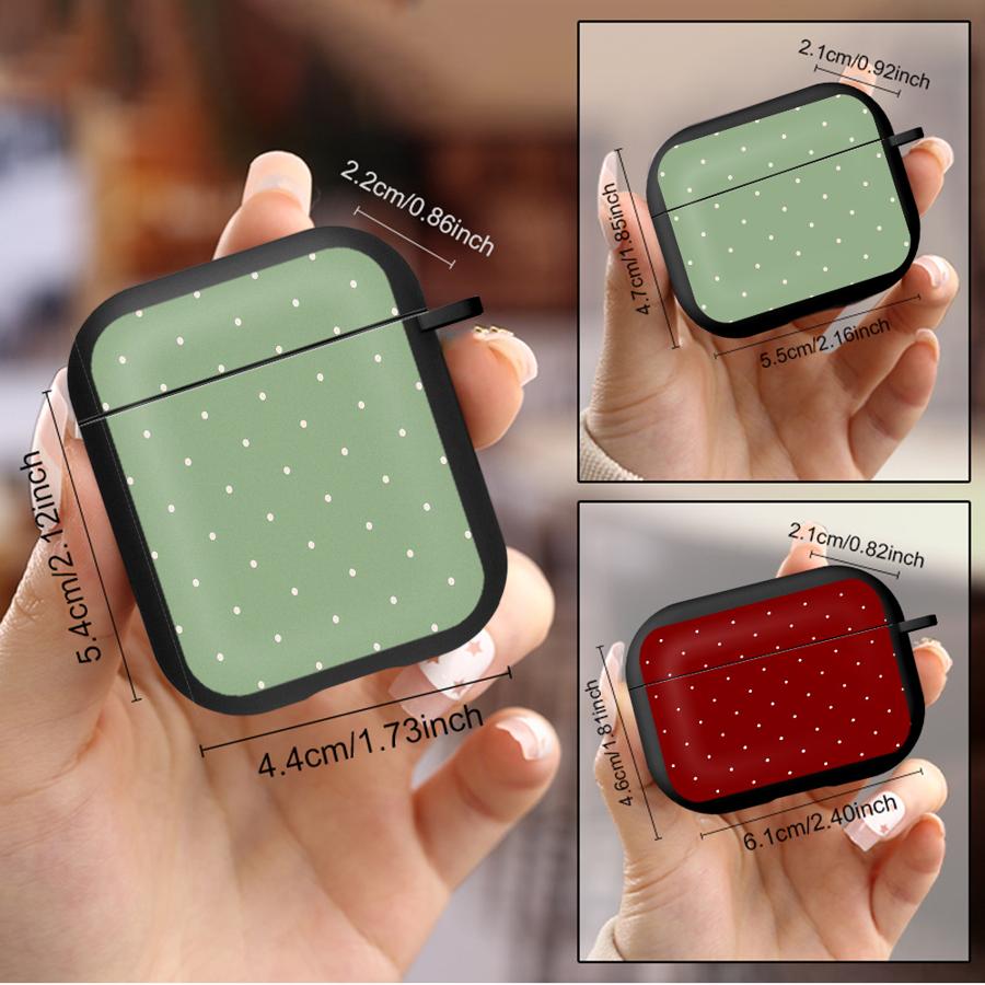 Red White Polka Dots Earphone Cases Cover Case For Airpods 4 1 Pro2 3 2 Pro Pro3