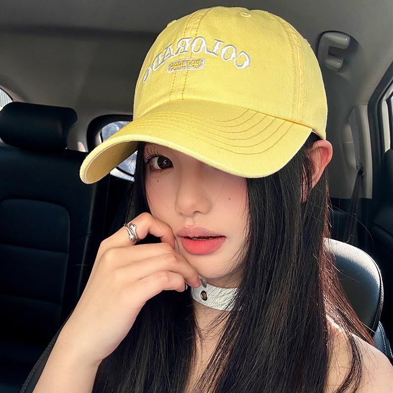 Embroidered Letter Colcrado Wide Brim Baseball Cap For Women Sun Protection