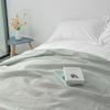Custom White Waffle Jacquard Yarn Throw Blanket 50% Cotton Polyester Textured Woven Design Home Decor Bed Blankets