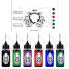 Temporary Tattoo Kit Full Kit 6 Bottles 15g*6 Temp Tattoos for Women Kids Men Semi Permanent Tattoo Fake Freckles