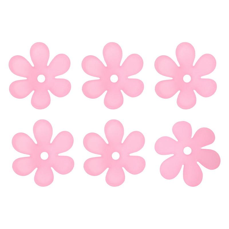 50 шт. акриловые бусины матовые однотонные шестилепестковые цветочные аксессуары для DIY ожерелье браслет серьги изготовление ювелирных изделий