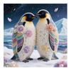 Stress Relief Craft Hobbies Luxury Faux Pearl Rhinestone Painting Kit, 25x25cm DIY Resin Art with Animal And Supplies for Relaxation Floral Patterns,