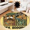 Scooby-Doo Printed Round Rug Carpet Chair Rug Area Rug Entryway Doormats,for Office Chair Living Room Bedroom Kitchen Room.