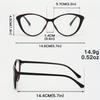 4PCS Cat Eye Anti Radiation Glasses for Women Fashion Clear Eyeglasses Eye Protection