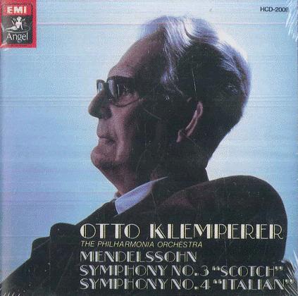CD OTTO KLEMPERER PHIHARMONA ORCHESTR Mendelssohn Symphony No 3 Scotch HCD2009 ANGEL Japan Classical Used