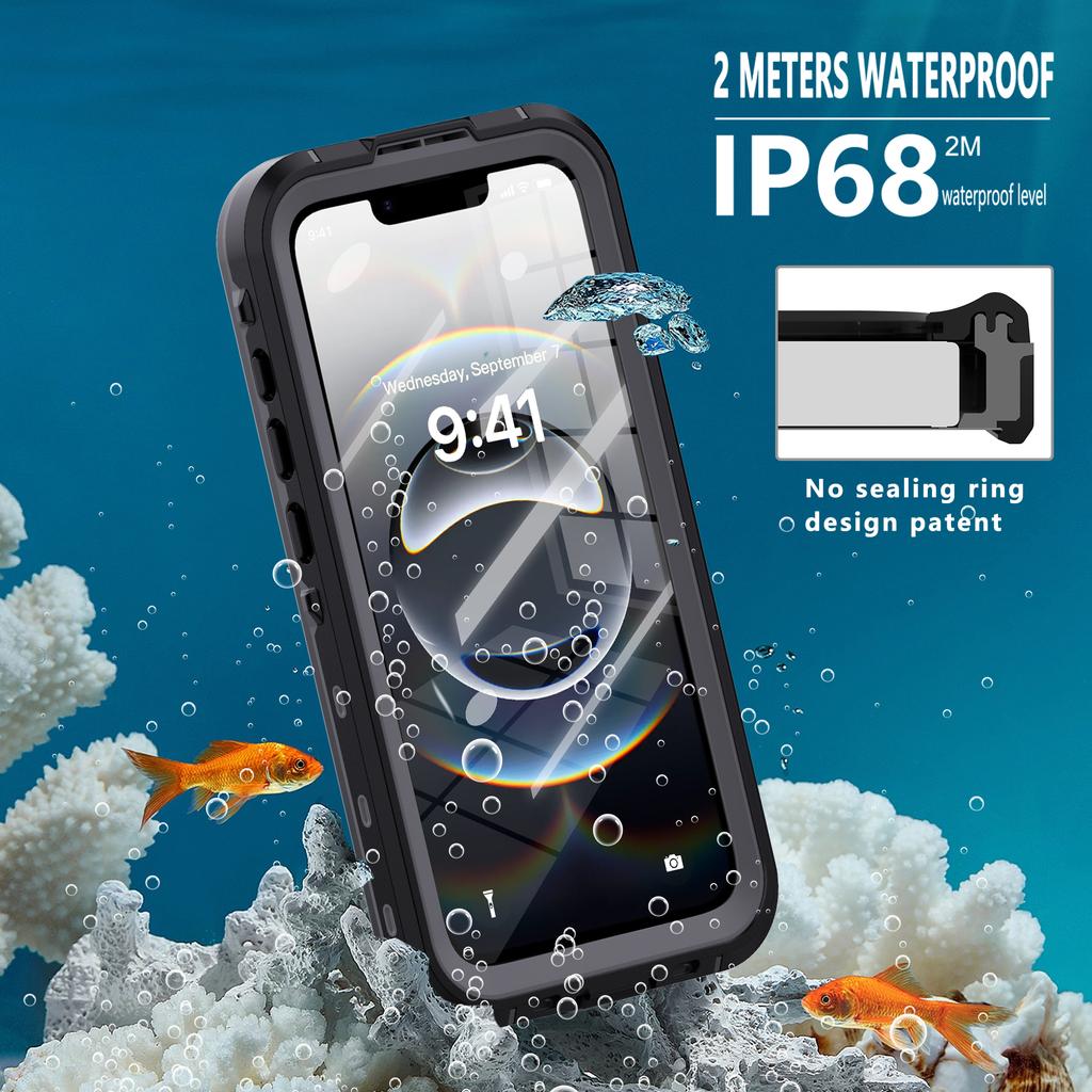 Водонепроницаемый магнитный чехол IP68 для iPhone 17 16e 16 15 13 Pro Max, 16 15 Plus, пылезащитный чехол, 360-градусная полная защита
