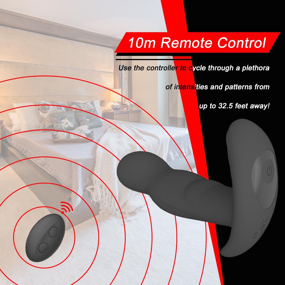 360 градусов массажер простаты вращающийся анальный вибратор силиконовый мужской Анальная пробка анус вибрирующая секс-игрушка для мужчин стимуляция точки G