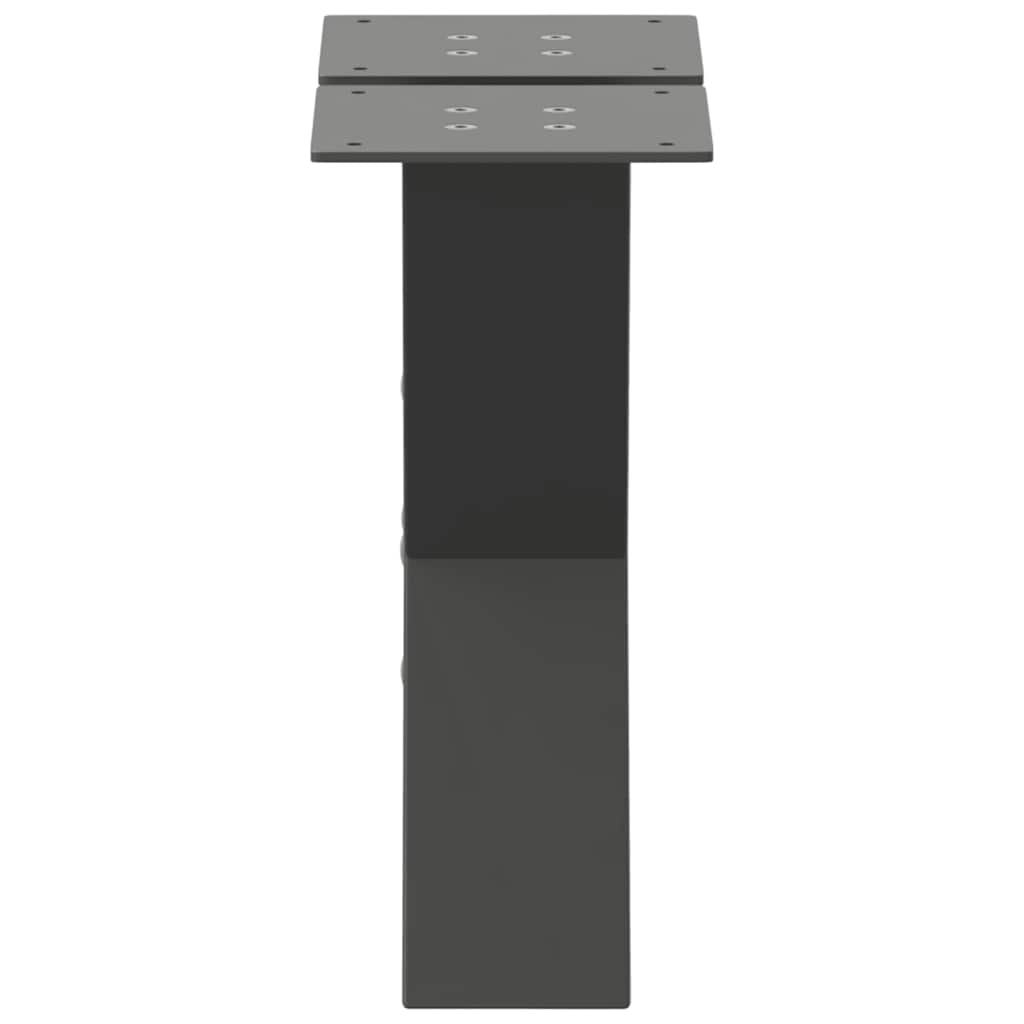 Vidaxl Nogi Do Stolika Kawowego, 2 Szt., Antracyt, 40X(30-31) Cm, Stal