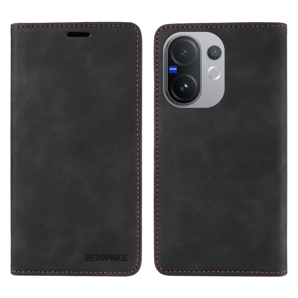 Для vivo V60 5G Чехол BETOPNICE Магнитная застежка Блокировка RFID Кошелек Подставка Кожаный чехол для телефона