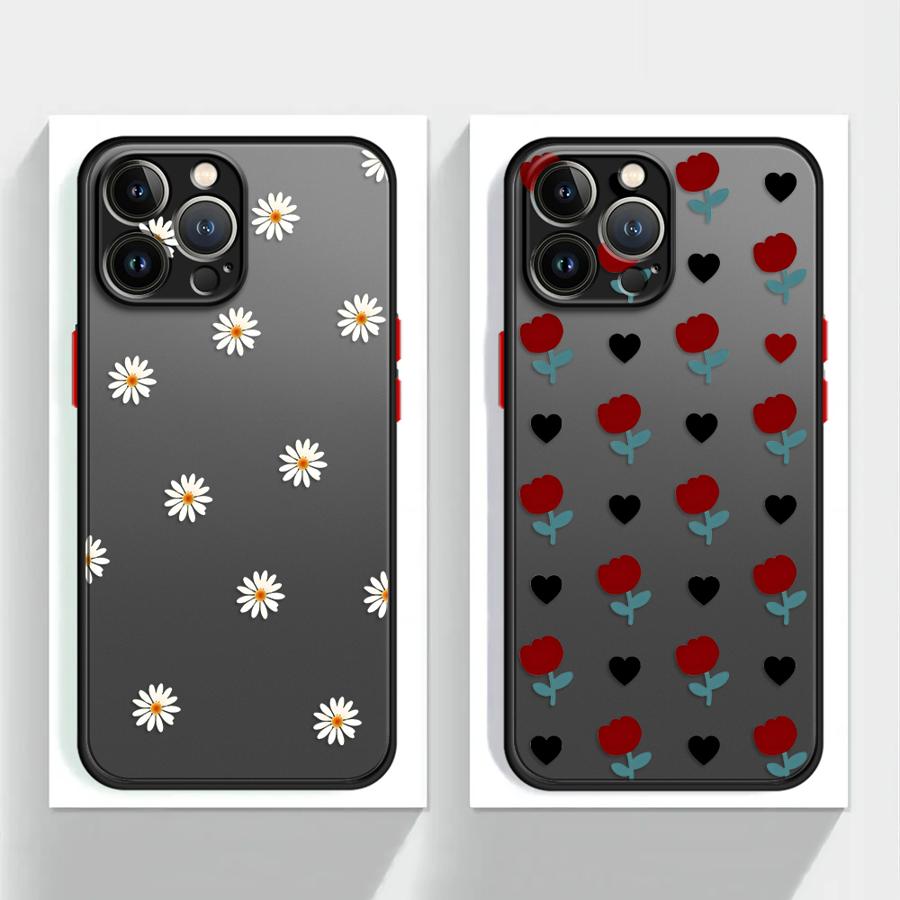 Милый цветочный чехол-накладка для телефона Funda для iPhone 17 Pro Max 16 Plus 11 7 8 SE 12 XS XR 15 Air 14 13 Mini