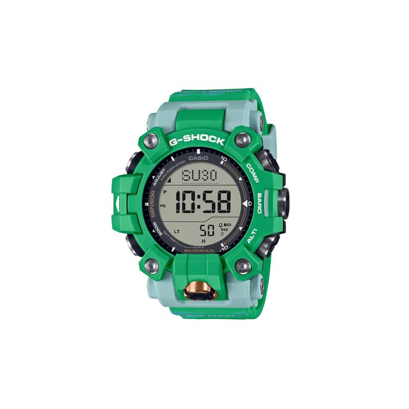 Casio Модель сотрудничества G-SHOCK и EARTHWATCH Грязевая Фиджи Пятнистая крысиная ящерица 200 метров водонепроницаемость тройной сенсор солнечный механизм мужчины и женщины GW-9500KJ-3JR