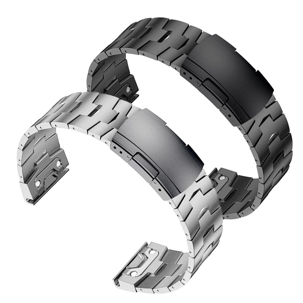 High Quality 26MM Quickfit Titanium Alloy ROHS Certified Custom Logo Watch Bracelet Bands for Garmin Fenix 7 7x5X X3 6X 3HR