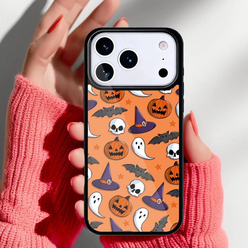 Чехол для телефона Хэллоуинская тыква для iPhone 17 16 15 14 13 Pro Max Задняя крышка для 12 11 Pro Coque