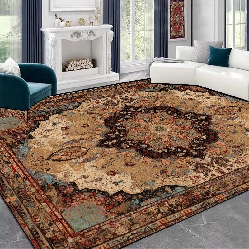 Классические ковры бохо большого размера для гостиной, нескользящий коврик для пола, ковер большой площади для спальни, моющийся, украшение комнаты, домашний ковер