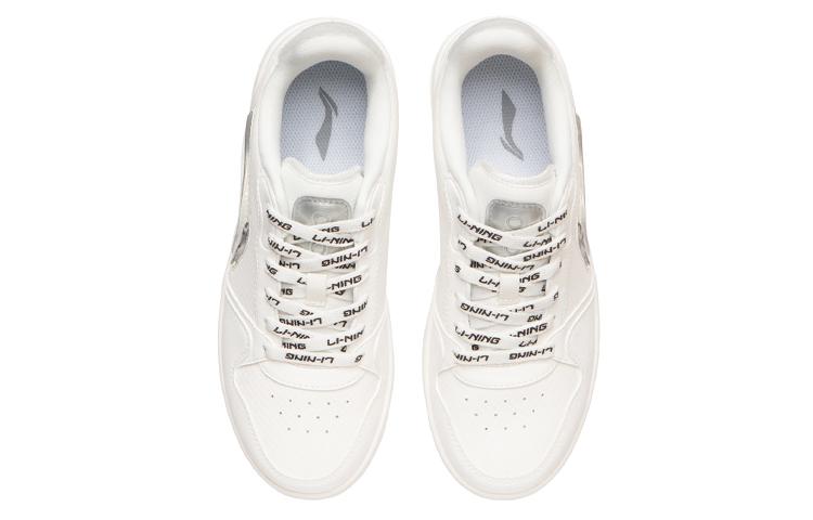 Li Ning Slip Resistant Abrasion Resistant Low top Skateboard Shoes Women's Mist White AGCR342-4