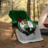 1pc Boston Celtics Theme Blanket - Digital Print, Polyester, Cozy for All Seasons, Perfect for Outdoor, and Travel