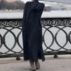 GMXIA Осеннее Новое Свободное Большое Размер Трикотажное Кружевное Длинное Платье Утепленный Свитер Повседневные Платья