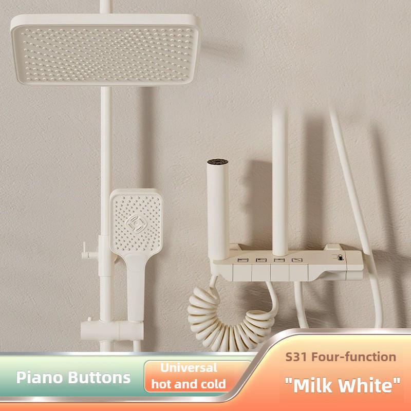 Ванная комната Полностью медный Термостатический Под давлением Дождевой душ Бытовой Набор душевой лейки с цифровым дисплеем