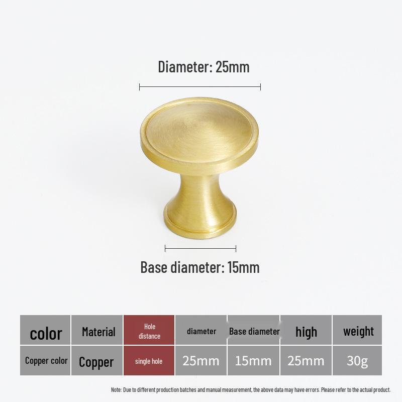 Solid Brass French Gold Cabinet Handle for Kitchen, Wardrobe, or Wine Cabinet