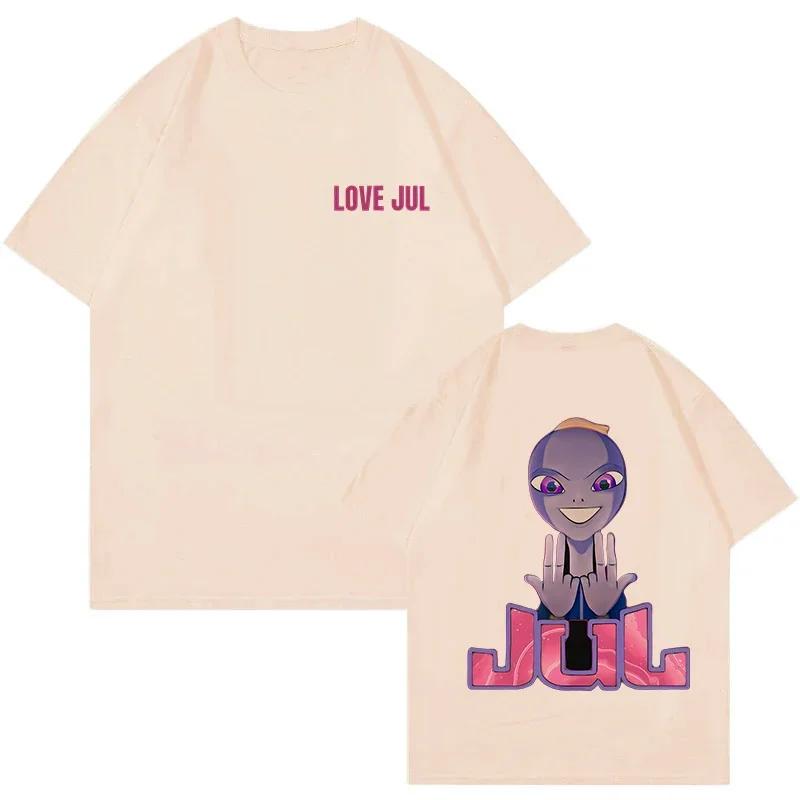 Rapper Jul Graphic Vintage Tshirt Unisex Women Fashion Hiphop T Shirt Funny Summer Short Sleeve Tshirts Aesthetic Streetwear