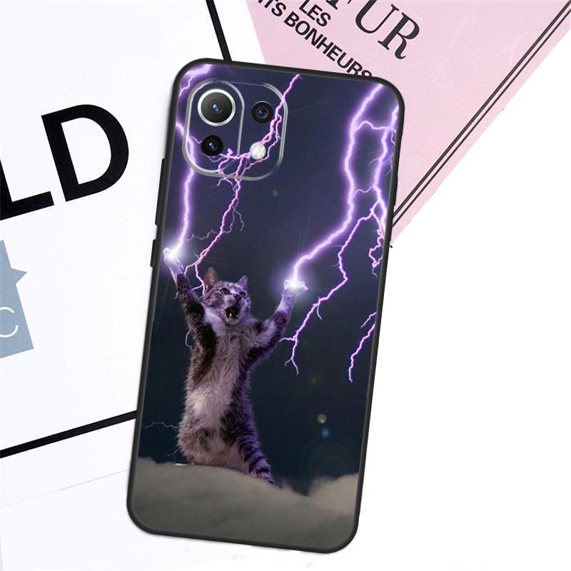 Чехол с кошкой в космосе для Xiaomi 17 Pro Max 14 15 Ultra 13T 14T 15T Pro POCO F8 F7 F5 F6 X5 X6 X7 Pro