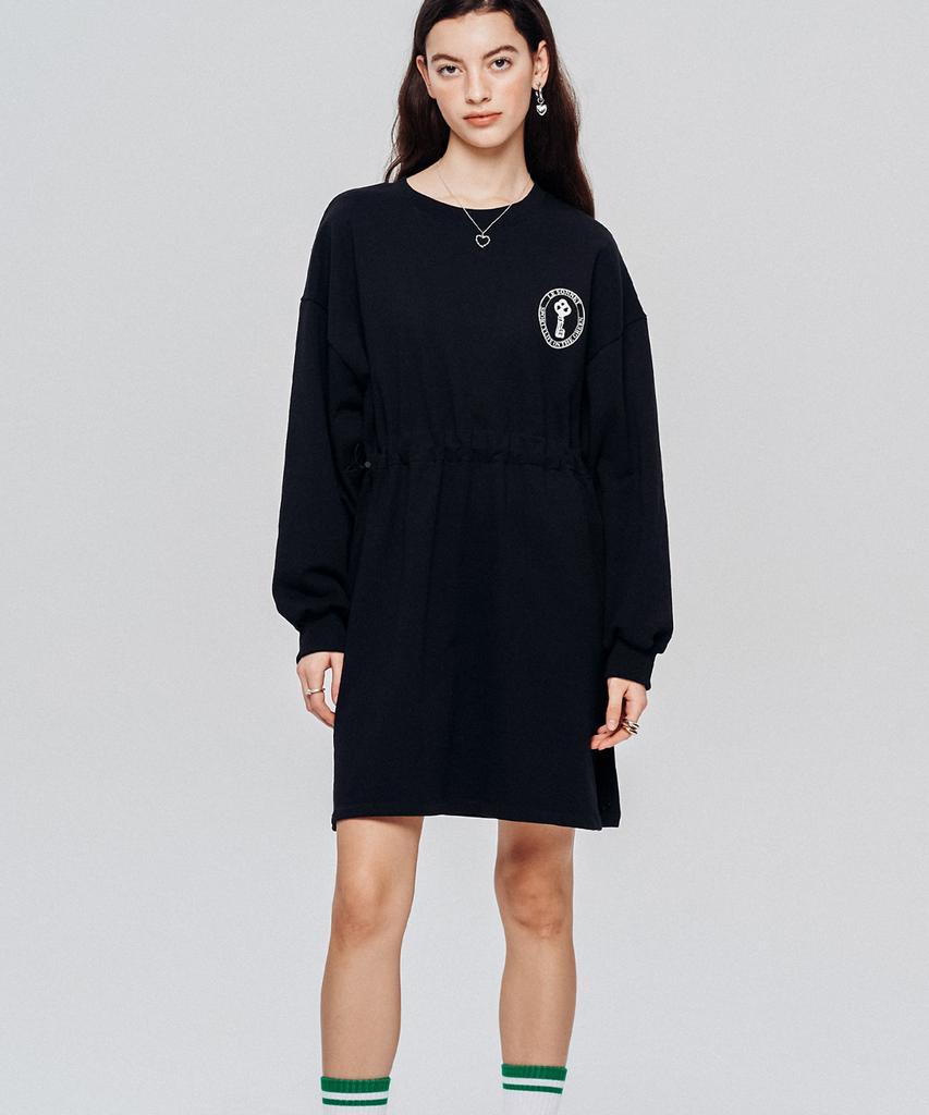 LESONNET Платье-свитшот Easy Fit Черное