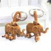 Resin Lucky Elephant Carving Keychain Pendant Cute Cartoon Animal Horse Tortoise Key Ring Women Men Bag Decoration Pendant Car Key Widget Holiday Gift