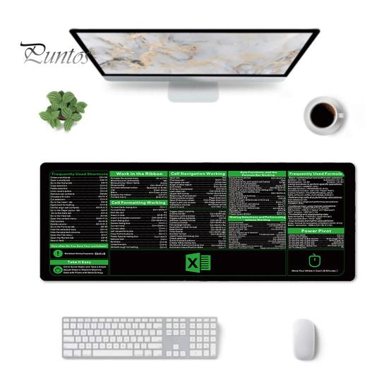 30x80 см большой компьютерный коврик для мыши портативный водонепроницаемый офисный Power Point Excel Word сочетания клавиш настольный коврик нескользящий резиновый настольный коврик для мыши ПК