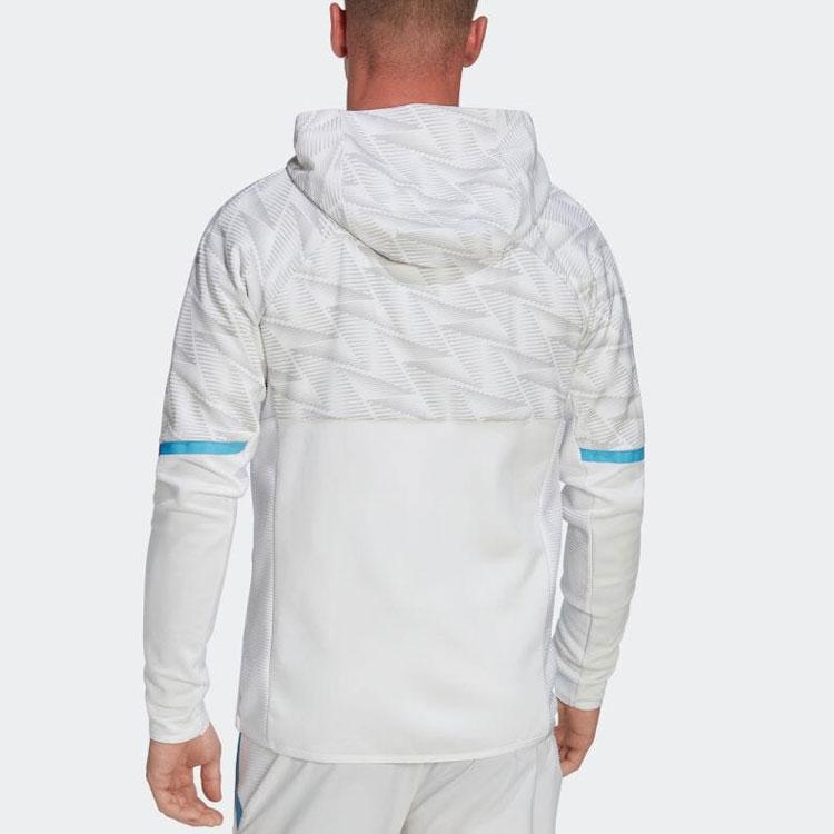 adidas Повседневная куртка с капюшоном и принтом логотипа для мужчин Белая IC1575