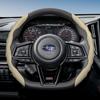 zkfan8 Suitable for Subaru Steering Wheel Cover with Wavy Sports Design, Breathable Leather, Segmented, Non-Slip, Sweat-Absorbent, Forester Outback