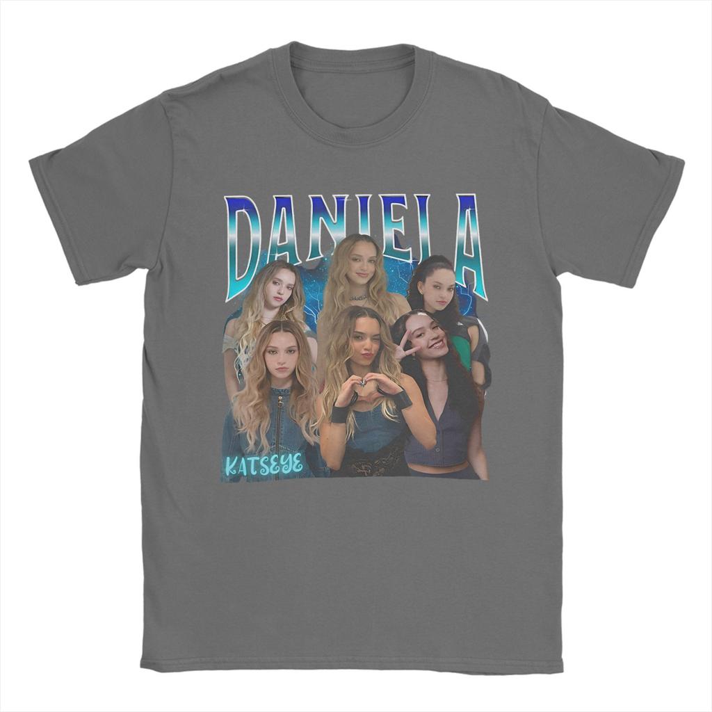 Katseye Daniela Мужские футболки Новинки Футболки с коротким рукавом Круглый вырез Футболки 100% хлопок Летняя одежда