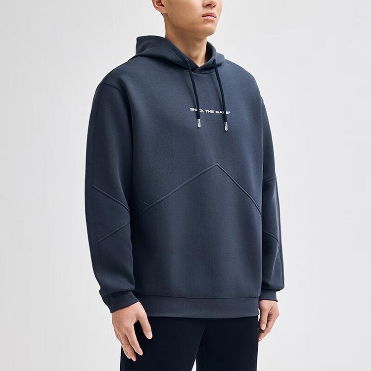 Anta Баскетбольная серия логотип письмо толстовка мужская толстовка краб-серый 152331733-5