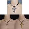 Gothic Cross Necklace For Women With Alloy Pendant And Chain Jewelry Accessory