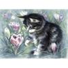 5D Diamond Painting Cat and flowerDiamond Embroidery Cross Stitch Rhinestone Mosaic Painting