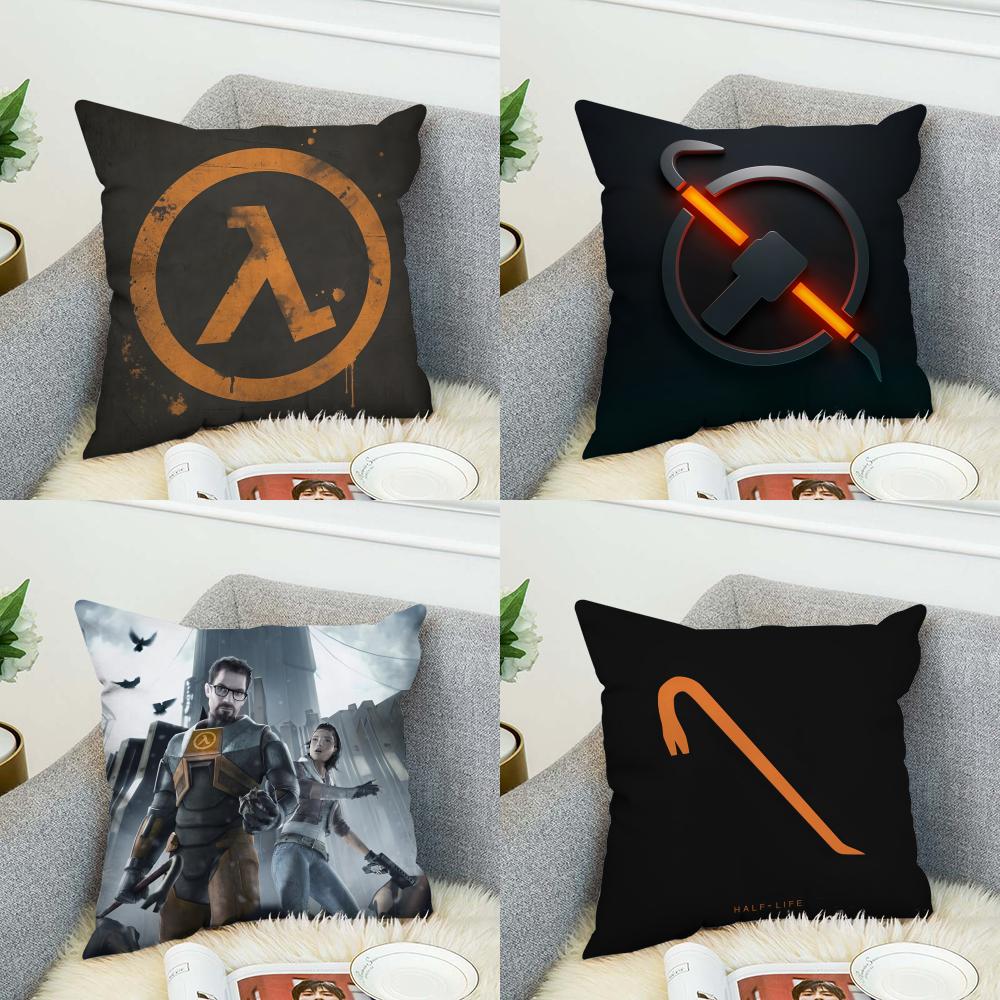 HHalfLife Pillow Case For Car Sofa Decorative Home Doublesided Print Plush Square Throw Pillow Cushion Cover