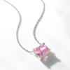 Новое осенне-зимнее преувеличенное индивидуальное розовое ожерелье с высокоуглеродистыми бриллиантами, элитные нишевые ювелирные изделия