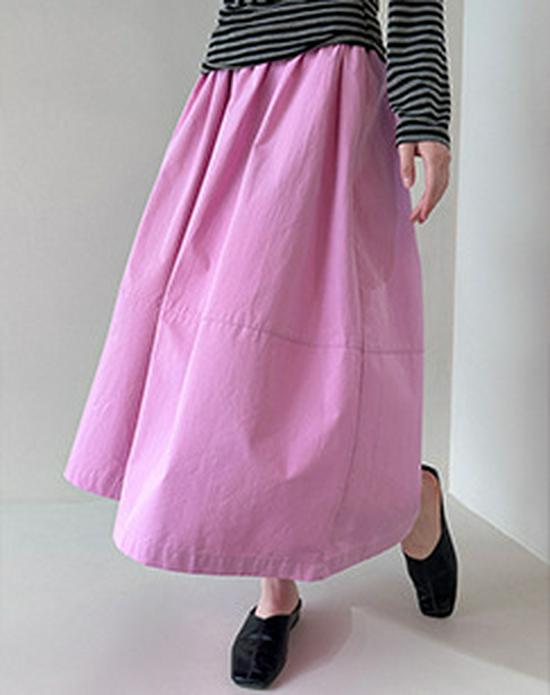 Orange Zhi Korean Style High Waist Floral Puffy Skirt 3015