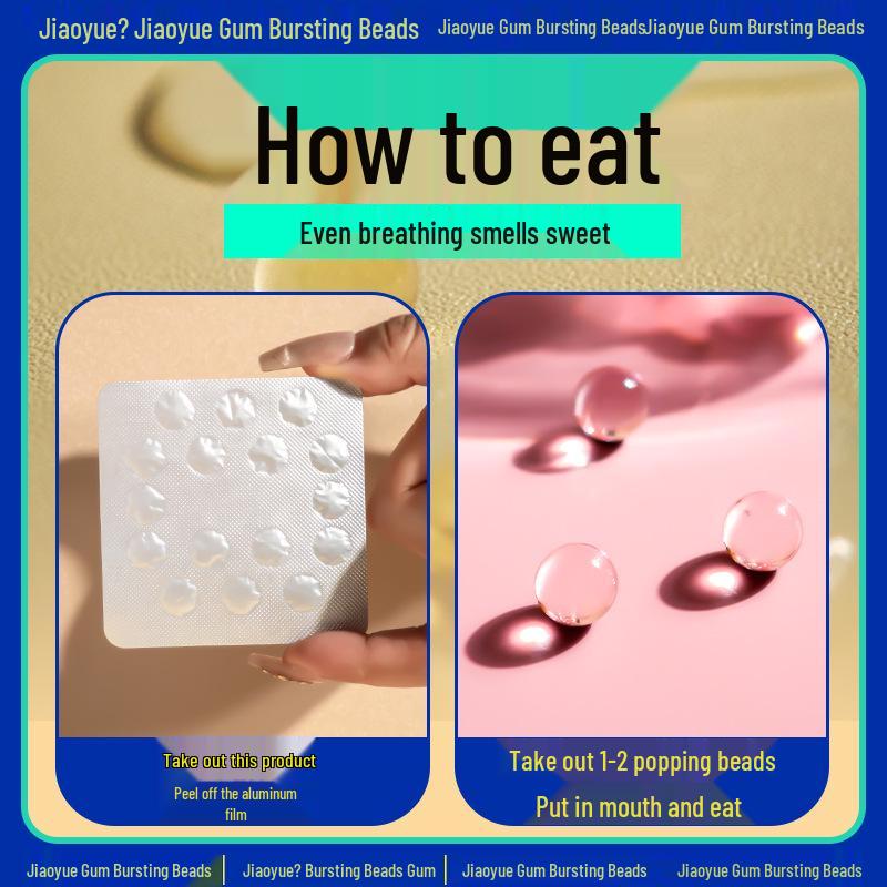 Пробиотическая жевательная резинка Jiaoyue со вкусом клубники и апельсина, идеально подходит для флирта и эротических оральных игр для пар.