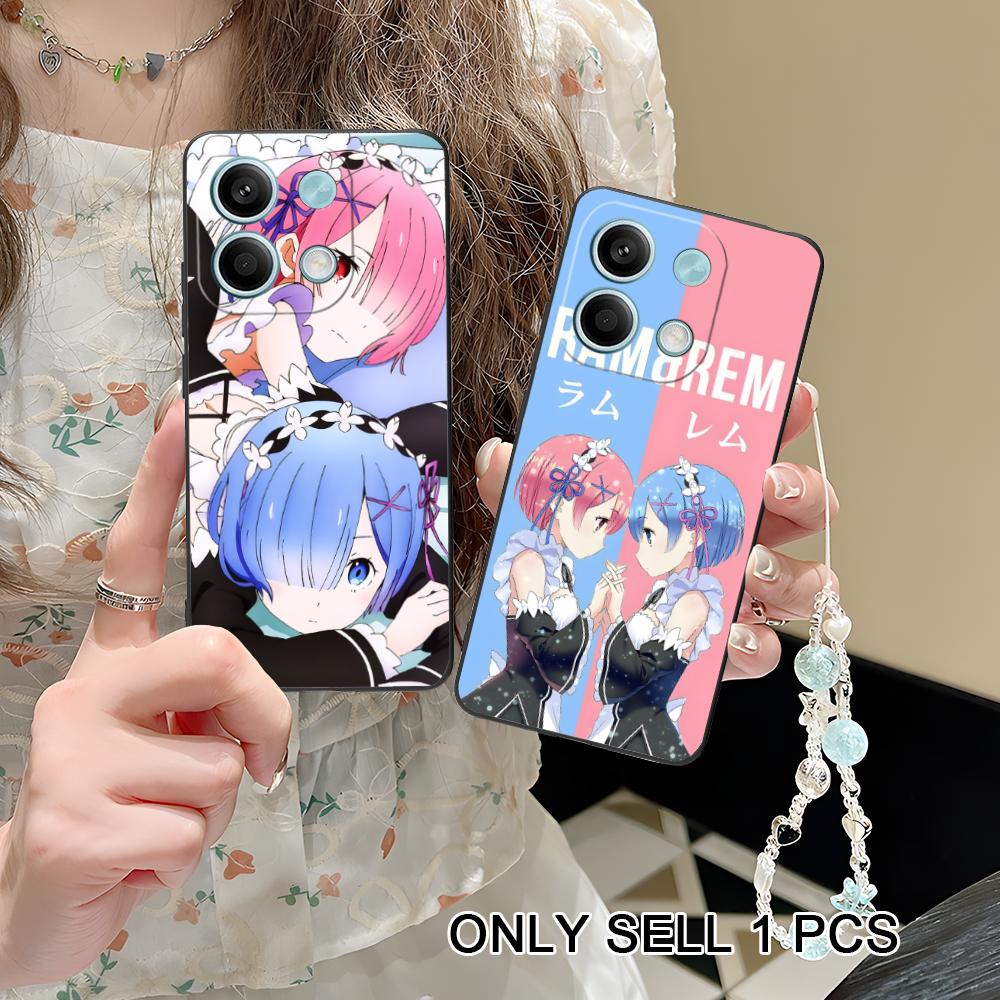 Чехол для мобильного телефона ReZero Rem Ram из матового ТПУ для POCO M7 M6 M5 M4 M3 X7 X6 X5 X4 X3 Pro GT 5G, цветная печать