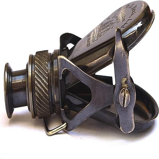 Small Single Brass Marine Vintage Binocular R, J Beck London 1857 Replica Model Antique Brass Finish